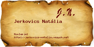 Jerkovics Natália névjegykártya